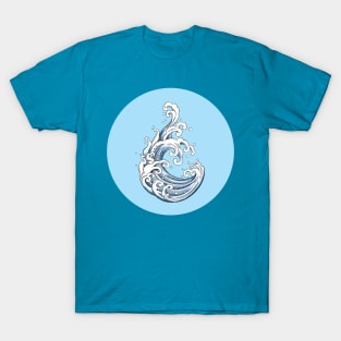 Blue Mana Symbol in a Japanese Traditional Style- for fans of Magic the Gathering T-Shirt